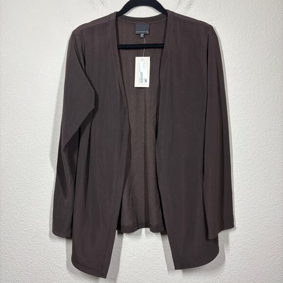Also Known As Medium One Button Cardigan Brown Nylon Blend V Neck Long Sleeves - Picture 1 of 9